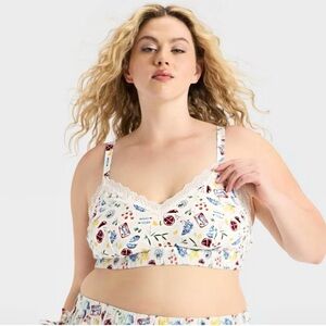 Colsie Multicolor Floral Lace Trim Bra